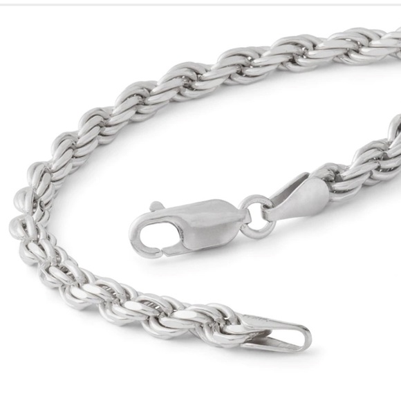 NWT Banter Rope Chain Bracelet 9inch Solid Sterling Silver - Picture 2 of 4
